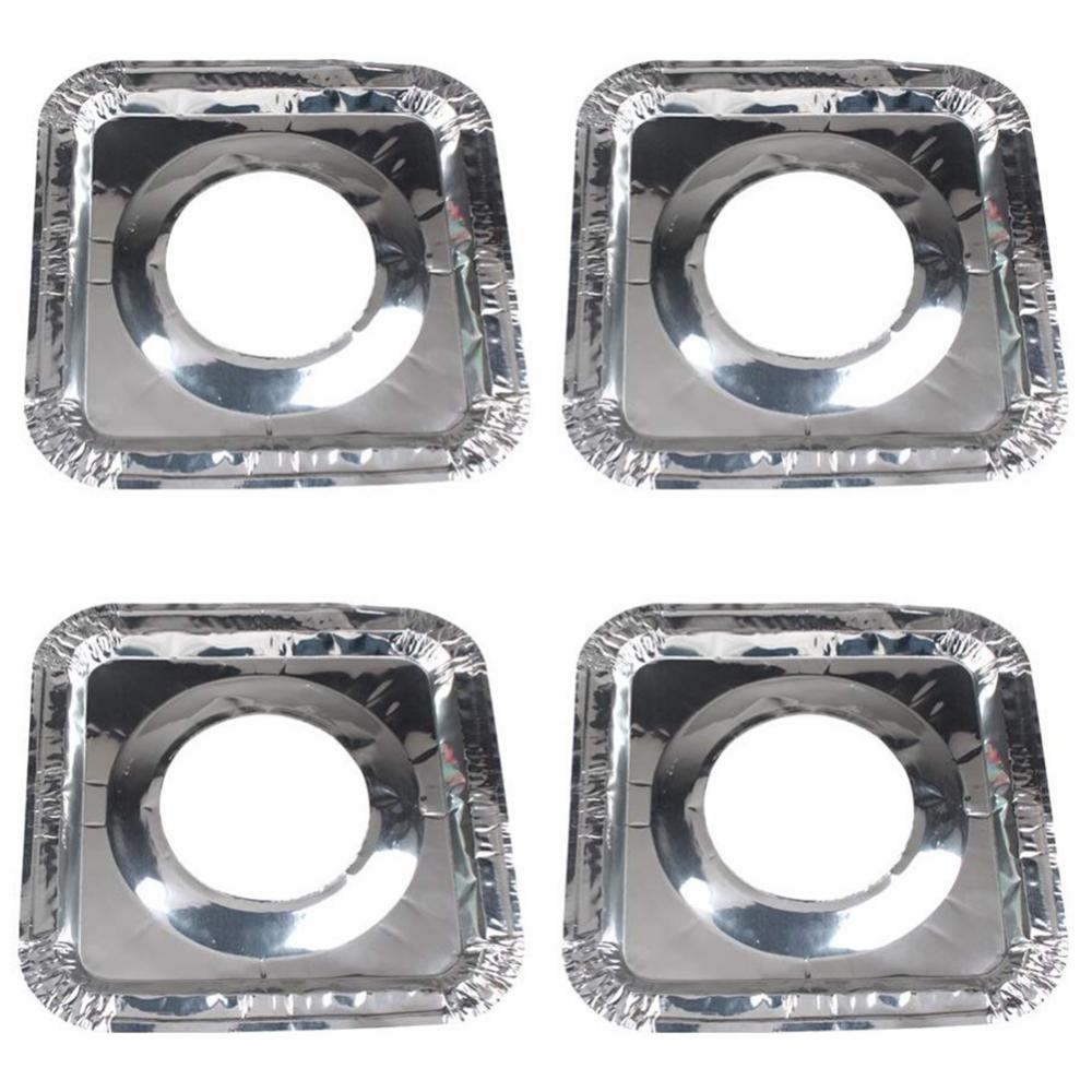 Cover Square 10Pcs Round Gas Cooker Burners Stove Bib Aluminum Foil Anti-oil Mat