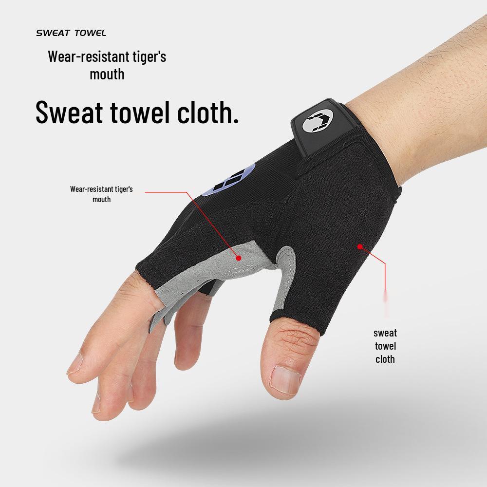 Breathable Non-slip Cycling Gloves - Shock Absorption, Wear-resistant, Half Finger, Ideal for Summer Fitness and Riding.