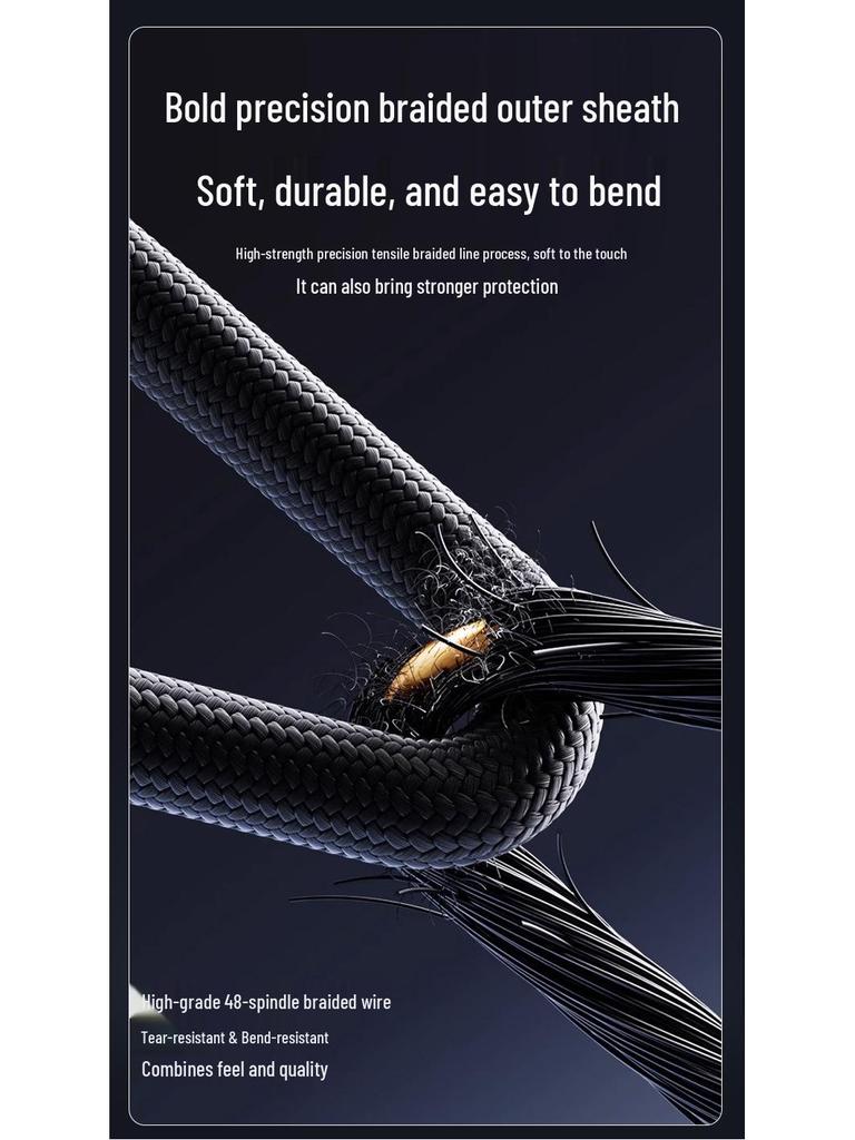 Thunderbolt 5 Type-C Cable: 80Gbps, 16K Display, 240W Charging, Thunderbolt 4 Compatible.