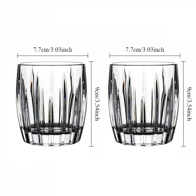 Luxurious Juice Drink Cups for Party Sunflower-patterned Glass Cups Creative Wine Glass Transparent Cocktails Drinking Glasses 2pcs