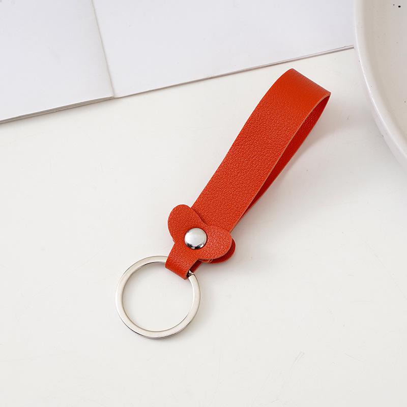 Cross-Border Multi-Functional Macaron Leather Car Keychain: Personalized, Creative, Multi-Color Metal Design.