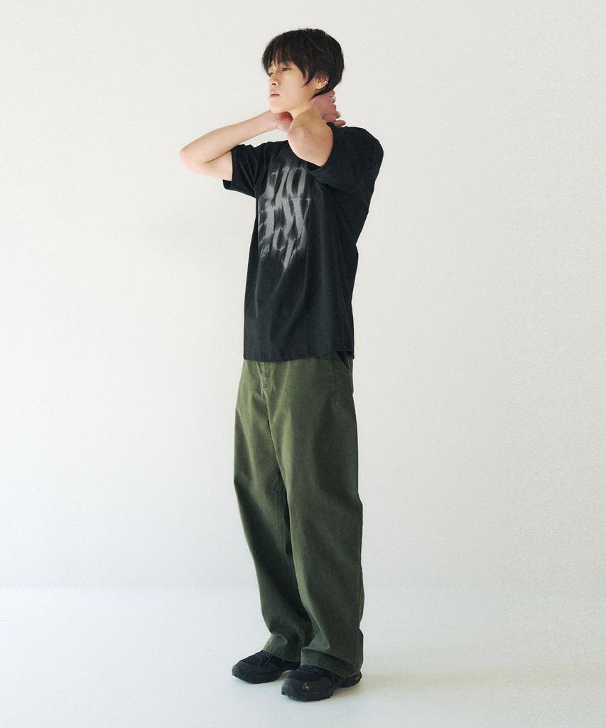SLOWACID Blurry Logo Short Sleeve T-Shirt [Black]