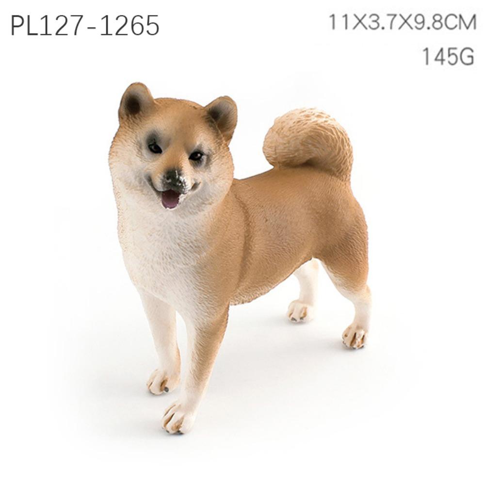 Cute PVC Farm Dogs Model Teddy Dog Shiba Inu Corgi Lifelike Puppy Action Figures Dog Statue Ornament Desktop Ornament