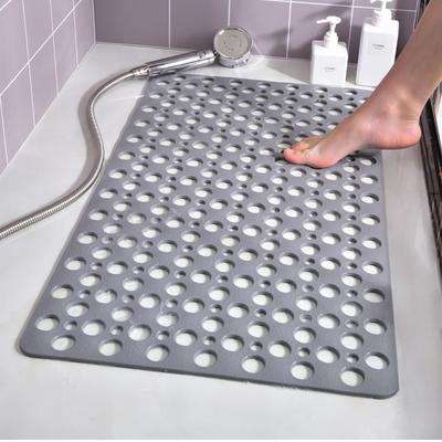 Bathroom Anti-Slip Shower Mat with Drainage Holes & Suction Cups Non-Slip Bath Mat for Wet Floors Quick Dry Bathroom Floor Mat