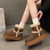 Fur Women Snow Boots Flats Platform Suede Cotton Shoes  Designer Sport Ankle Boots Fashion Casual Comfort Winter Mujer Botas