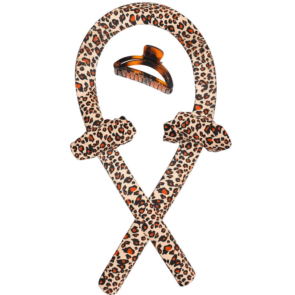 Hair Curler Heatless Curls No Heat Sleeping Foam Sponge Curling Flexible Curling Rods Curlers Spiral Modeling Accessories Tools леопардовый