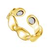 Fashion Minimalist Copper Ring Leaf Titanium Magnetic Ring Negative Ion Magnetic Therapy Couple Ring