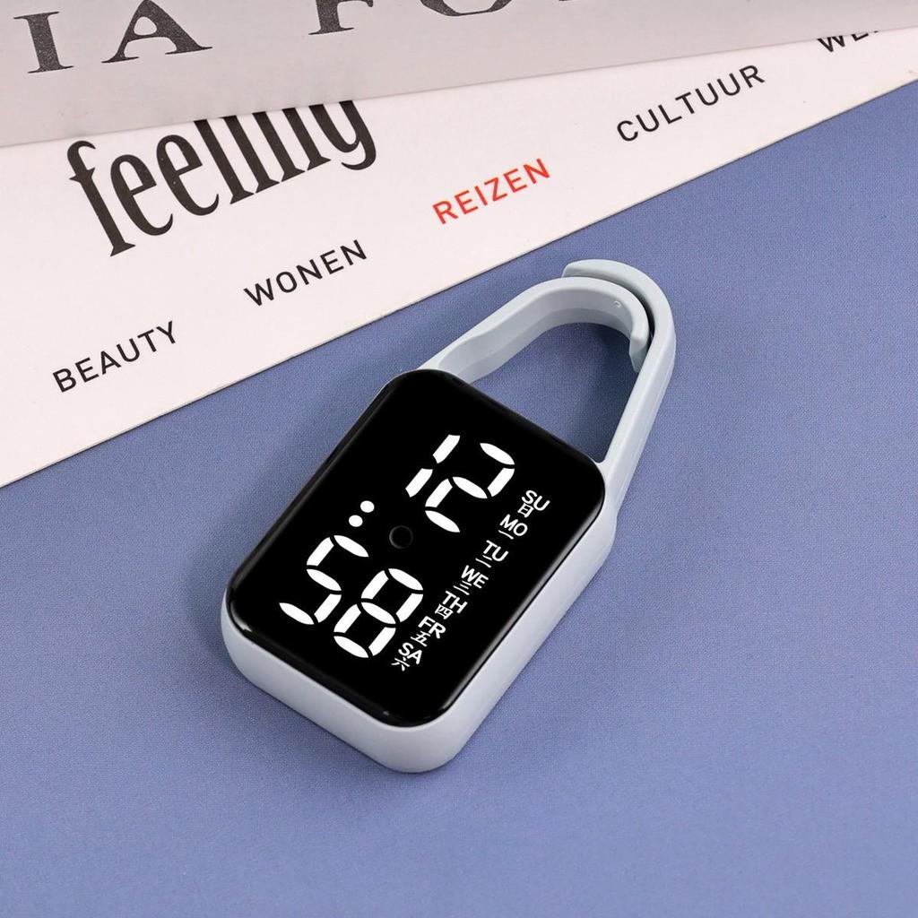 2025 Ultra-Thin LED Square Wall Clock & Luminous Keychain Timer