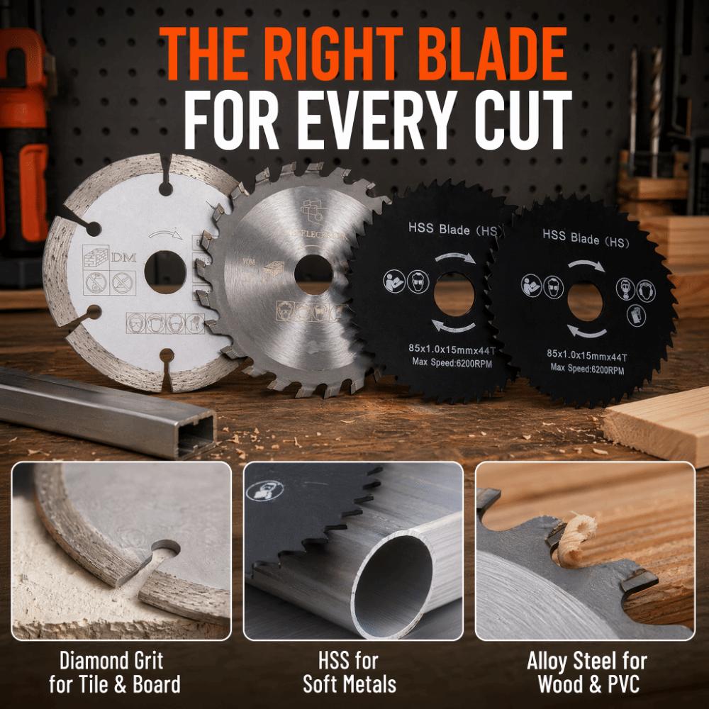 4pcs 3-3/8 Inch Diameter Mini Circular Saw Blade Circular Saw Blade Set  For Wood Plastic