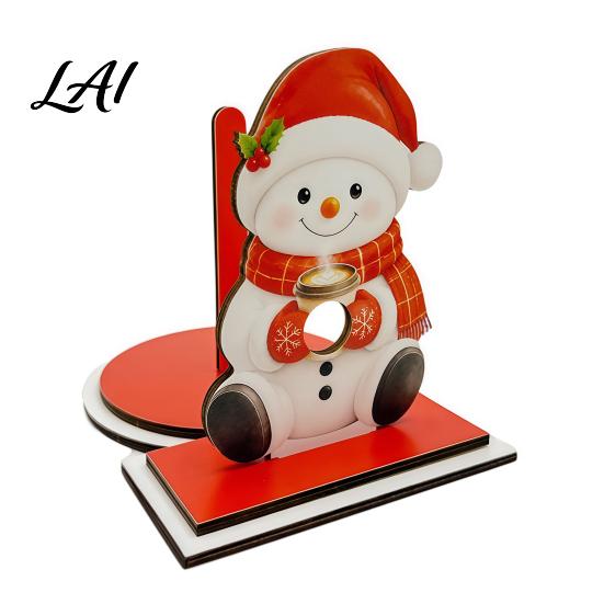Wooden Kitchen Roll Dispenser Christmas Paper Towel Holder Decorative Vertical Dispenser Festive Countertop Stand Stable Weighted Base Organizer for