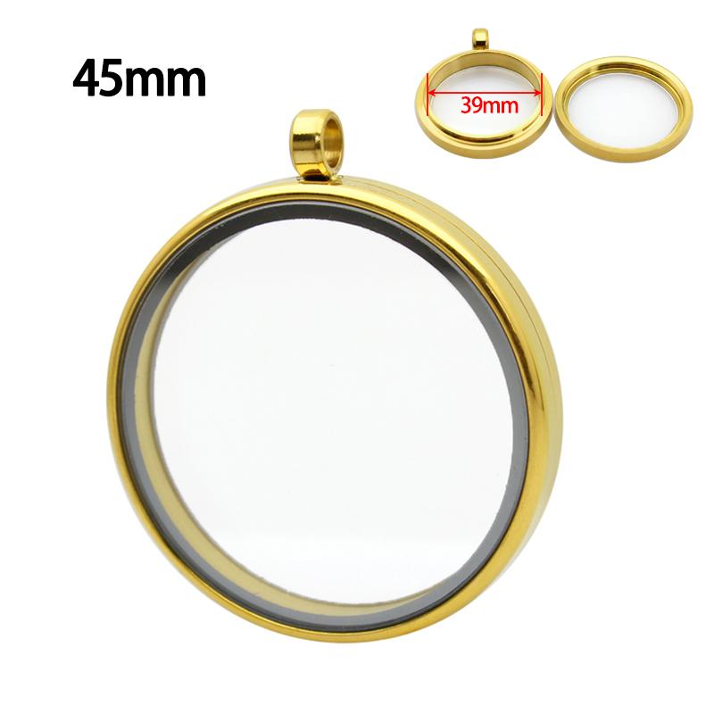 12pcs 15/20/23/25/27/30/33/35/40/45mm Stainless Steel Screw Living Memory Glass Locket Floating Charms Locket Pendant Jewelry