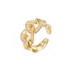 New chain shaped light luxury cool style European and American niche ring exquisite personality fashionable versatile open ring
