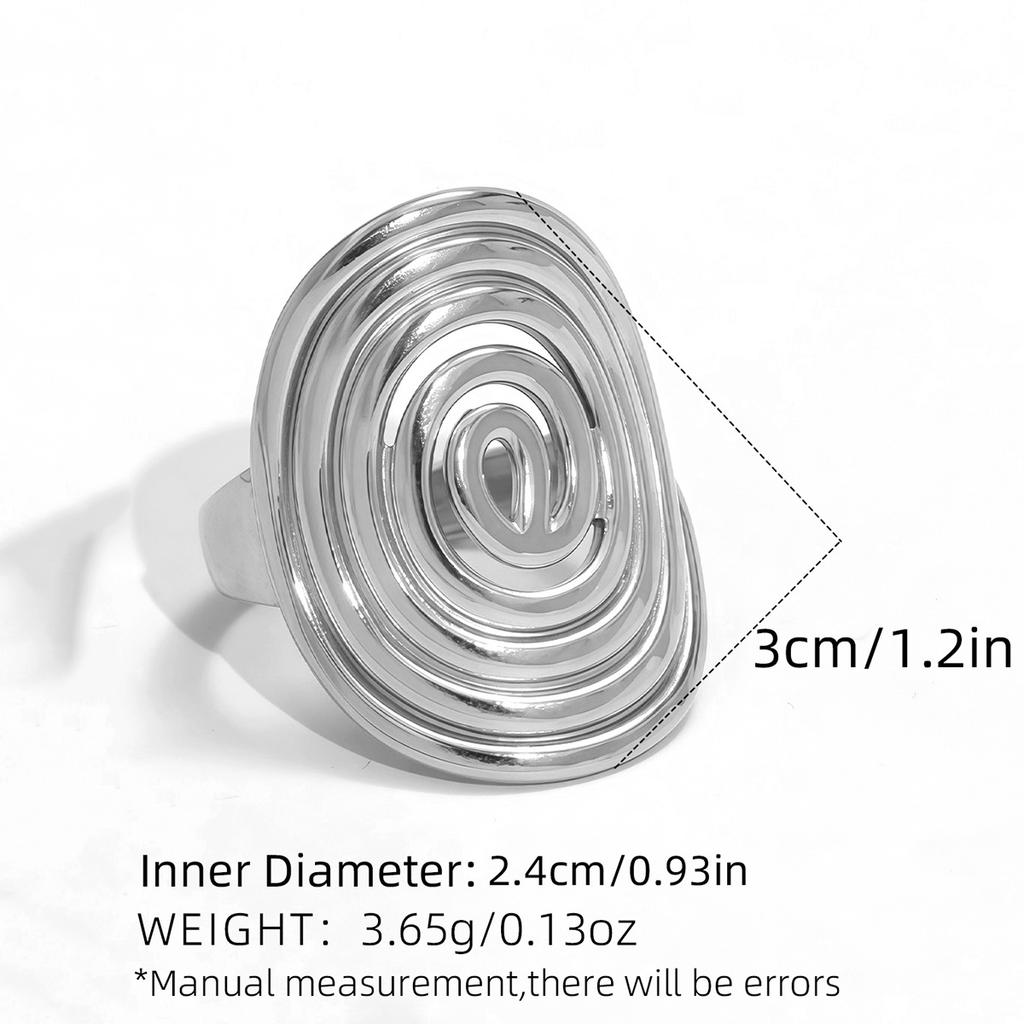 Stainless Steel Threaded Rotating Rings for Women Men Personality Gold Silver Color No Fade Opening Rings Jewelry Accessories