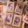 55 pcs Blue core paper poker retro style character girls puzzle entertainment poker hard card