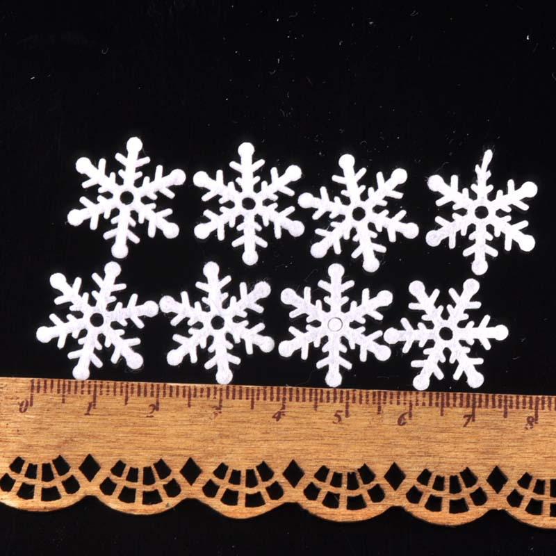 Mini White Snowflake Christmas Decoration Craft Materials (1-3cm)