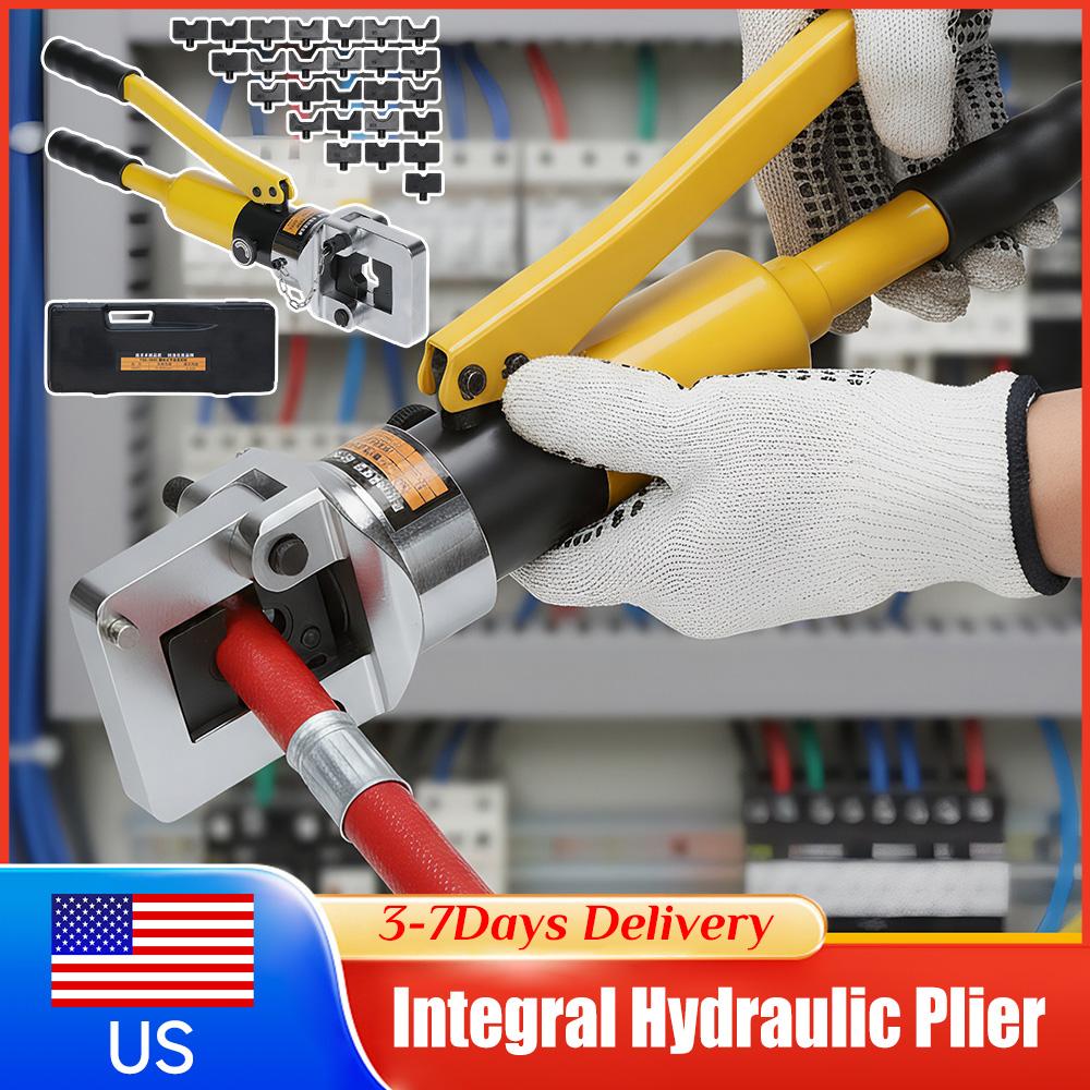 Integrated Hydraulic Crimping Tool with Box Thickened Wire Cable Crimp Pliers Terminal Crimper for Repair Industrial Electrical