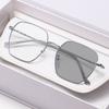 Metal-Frame Photochromic Anti-Blue Light Myopia Glasses Ultra-Lightweight Comfortable Eyeglasses Minus Diopter 0 To -4.0