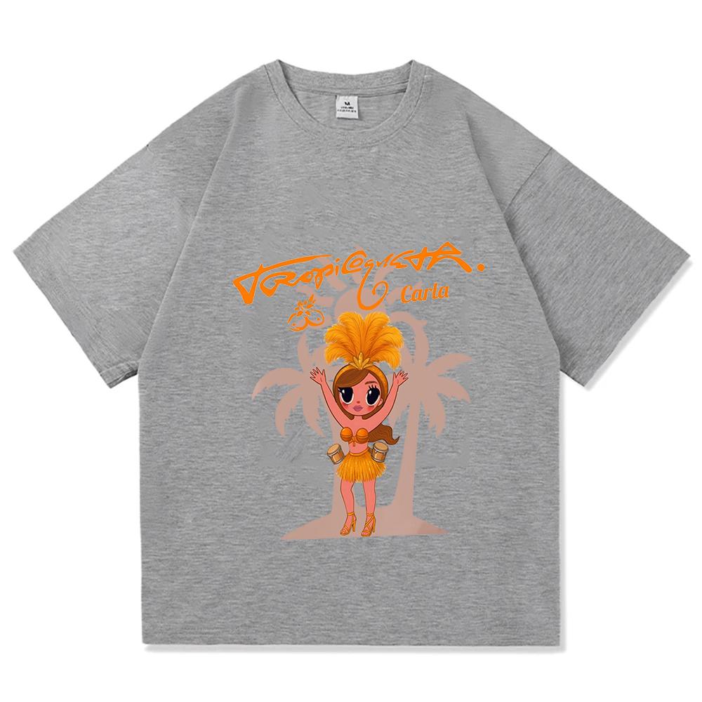 KAROL G Tropicoqueta T-shirt Short Sleeve Cotton Women Tshirts Casual 2025 Album Graphic Print T Shirt Singer Fashion Girl Tees