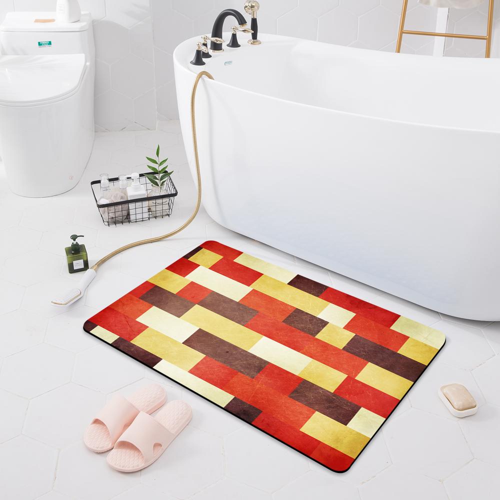 Bathroom Anti-slip Absorbent Mat Entrance Door Mat Bathroom Shower Rug Bedroom Floor Kitchen Rug