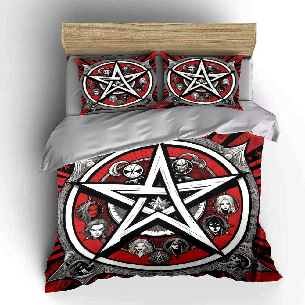 Mystic Themed Three-Piece Set Display Kid'S And Adults' Bedroom Decor, Exquisite Three-Piece Bedding Set Gift