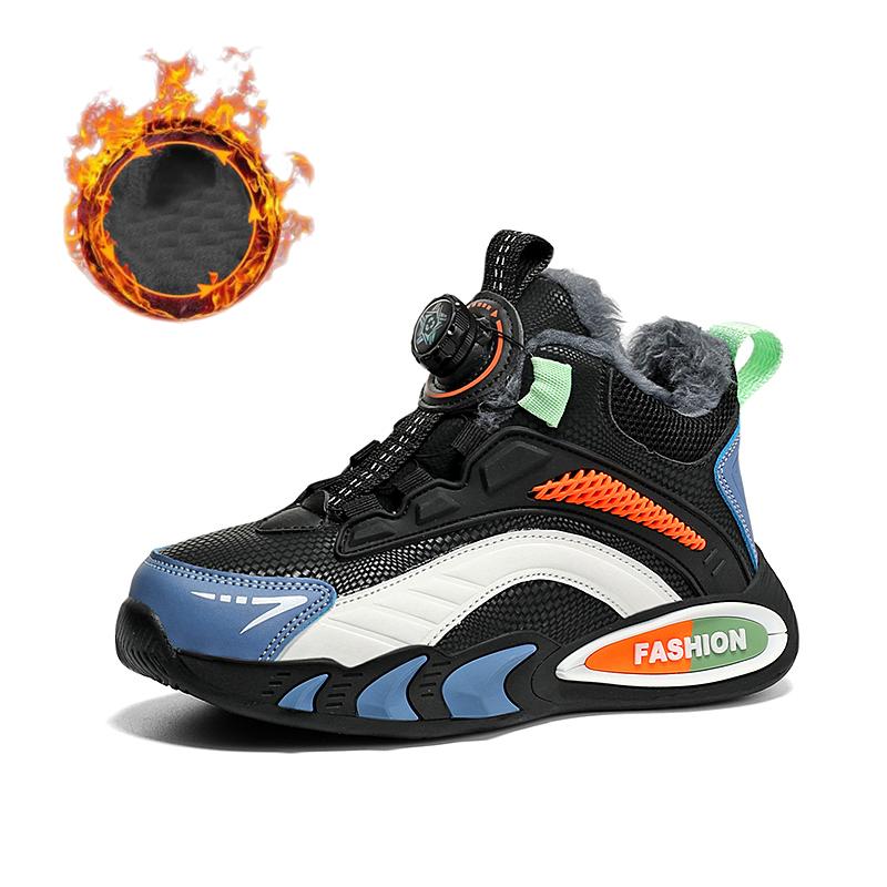 Winter Children Anti Slip Wear Resistant Velvet Warm Cotton Shoes Sports Leisure Sneakers Snow Boots for Kids