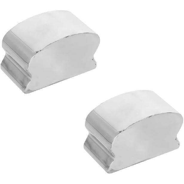 TopHomer 2PCS Handrail End Cap, Stainless Steel Horseshoe Shaped Handrail End Caps Staircase Steps Hand Rail End Cover Handrail Fittings Protectors