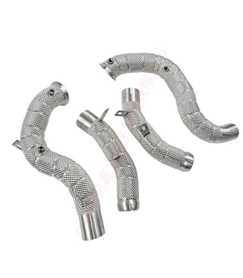 Stainless Steel Heat-Wrapped Long Tube Exhaust Manifold for Mercedes E63S M177 4.0T