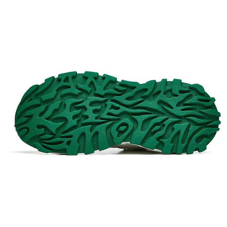 New Anta Cushioning Anti Slip And Wear Resistant Low Top Chunky Sneakers Men's White Green 112148880R-5