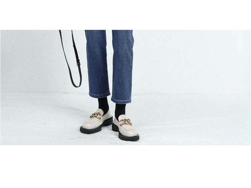 Women's Blue-Gray High-Waisted Straight-Leg Jeans, 2022 Spring/Autumn Style, Slimming & Versatile, Petite Fit, Nine-Point Cigarette Pants