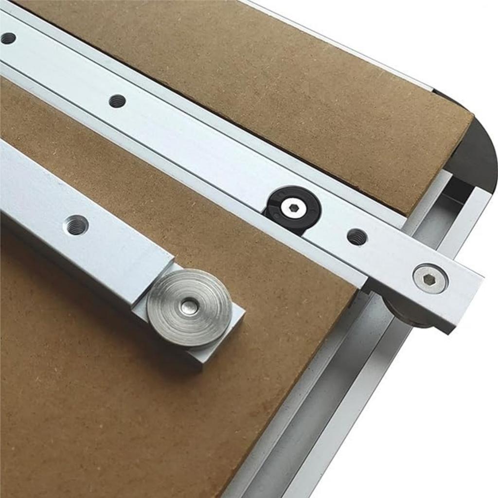 1 Set Aluminium Alloy T-tracks Slot Miter Track & Miter Bar Slider Table Saw Miter Gauge Rod Woodworking Tools Workbench Silvery