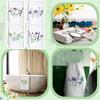 Bencailor 4 Pcs Floral Kitchen Towels Wildflower Print Flower Plants Embroidered Absorbent Dish Towels Housewarming Gift for Autumn Fall Bathroom