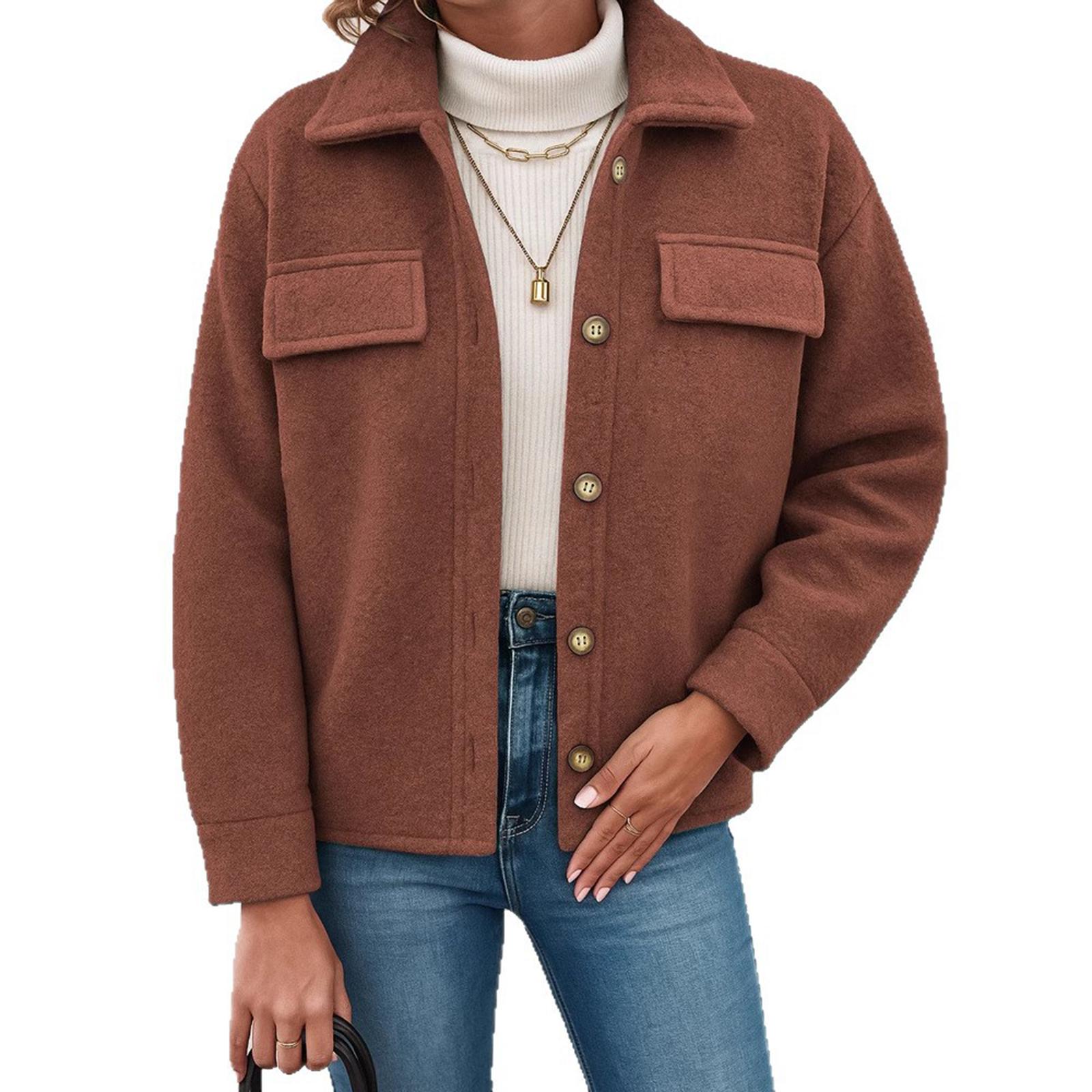 

Женское ретро однотонное шерстяное пальто с длинным рукавом XL тёмно-синий