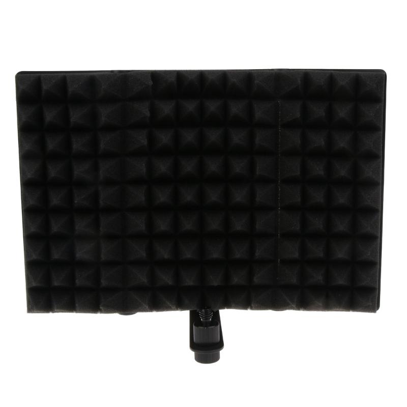 Microphone Isolation Shield Studio Recording Shield High Density Reflection Filter Foam Soundproof Microphone Shield