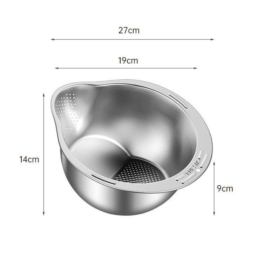 2026 StainlessSteel Rice Washer Drain Basket EasyTo Clean Rice Filte Bowl Sieve Colander Fruit and Vegetable Strainer Kitchen Gadgets