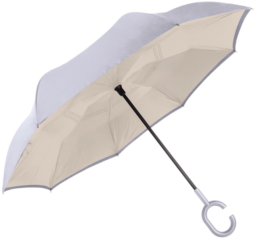 Rainbow Drop Crux Reverse Umbrella 60cm Manual Opening Rain Umbrella Gray X Light (Blue Gray)