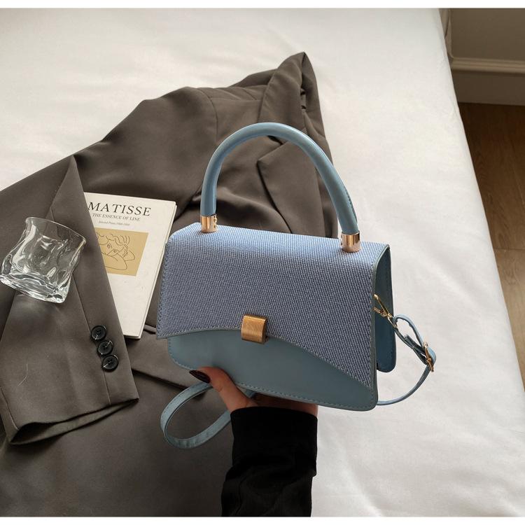 Fashion contrasting color portable underarm bag women's 2025 spring new fashion commuter bag versatile single shoulder messenger small square bag