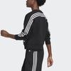 adidas Sweatshirt à col rond coupe ample avec trois bandes sur le côté pour femme Sweatshirt Noir GL0343