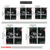 2pcs 2D flat printing Merry Christmas Popular Curtain Merry Christmas leaves Versatile 100% Polyester Without Electricity Family