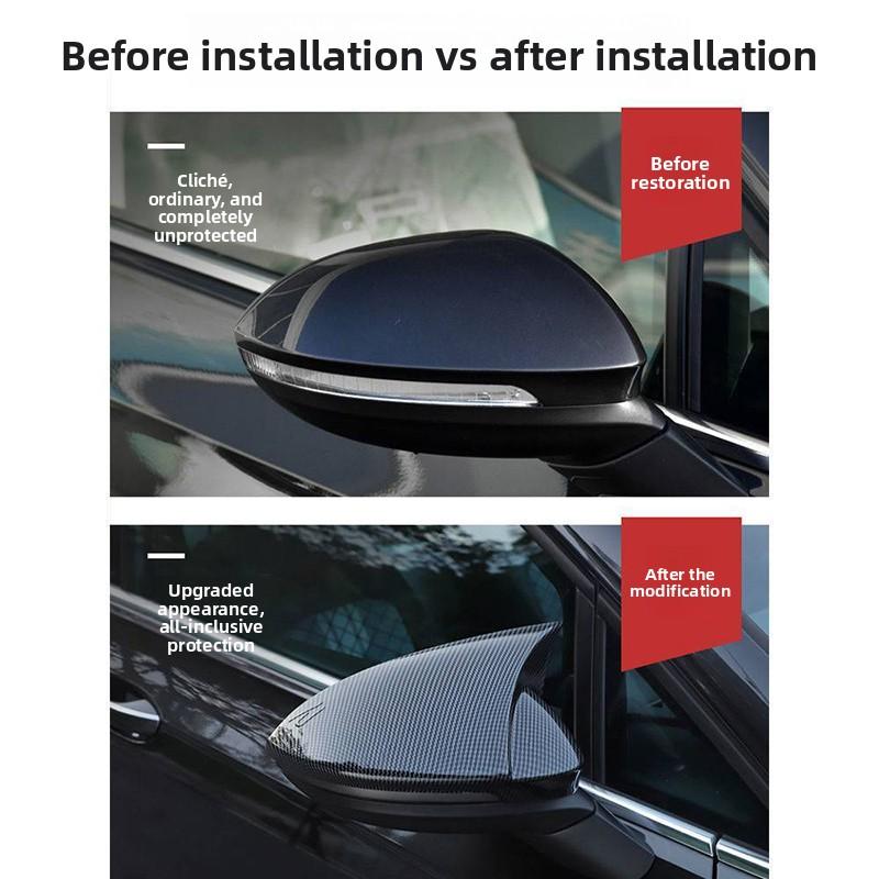 BGC1 Golf 3 4 MK3 MK4 2026 Hot For VW VOLKSWAGEN Car Rearview Side Mirror Cover Horn Wing Cap Exterior Door Rear View Case Trim Stick