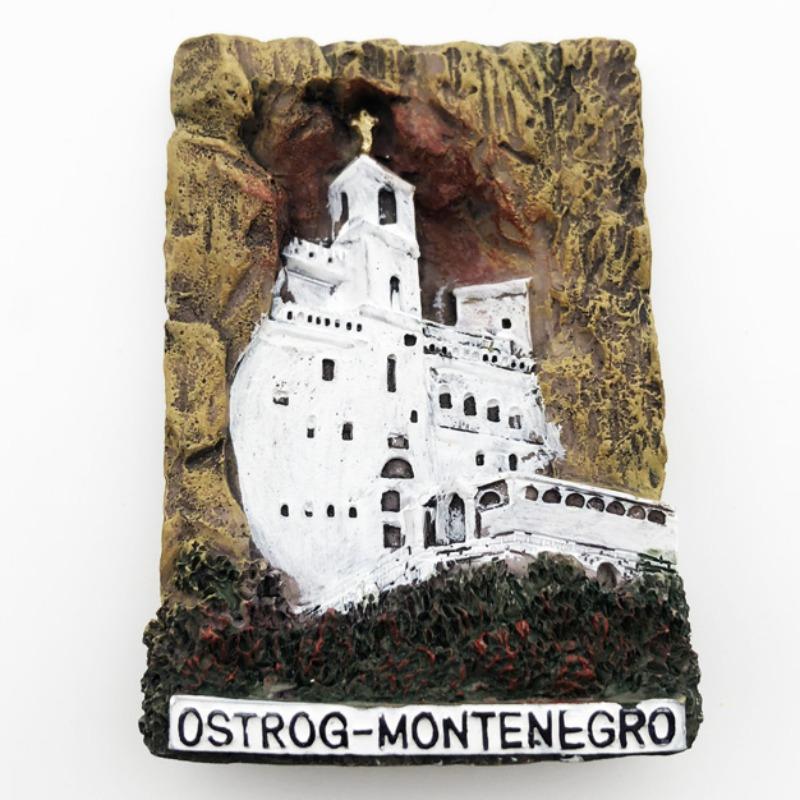 Monténégro Monastère d'Ostrog Aimants de Réfrigérateur Souvenirs Touristiques Cadeaux de Mariage Anniversaire Tableau d'Affichage Autocollants Magnétiques Décoration de Maison