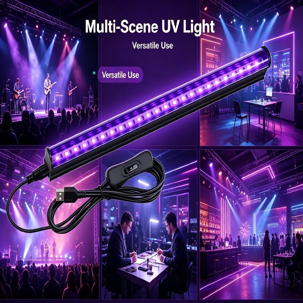 3/2/1 PCs 395 Nanometer Black Light LED UV Light T5 Tube 5V USB Plug Stage Black Light LED UV Nail Light Accessories Growth Light