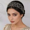 Handmade Rhinestone Tiara Wedding Headpieces Bride Hair Bands Classic Hair Net Crown  Women