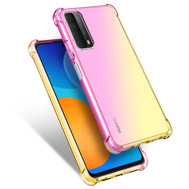 Colorful Soft Tpu Air Bag Case For P Smart 2021 2020 2019 P40 P30 Lite Anti -Knock Cell Phone Cover