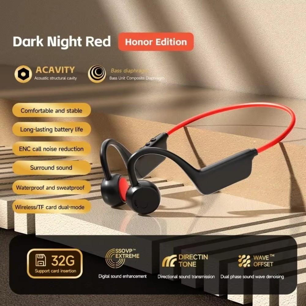 IPX8 Waterproof Bone Conduction Headphones With Microphone Sports Headset Outdoor Activities