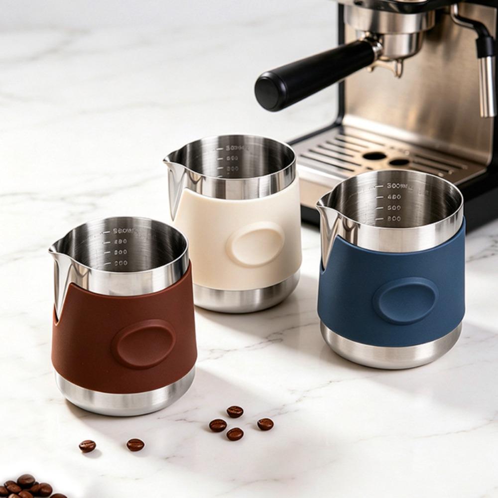 Anti‑scald Milk Frothing Pitcher Stainless Steel Latte Art Milk Frother Jug Barista