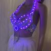 Fantasy Style Lighted Belly Dance Bra With Rechargeable Led For Party Shows