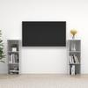 VidaXL TV Units 2 Pcs, Concrete Grey 107x35x37 Cm Chipboard