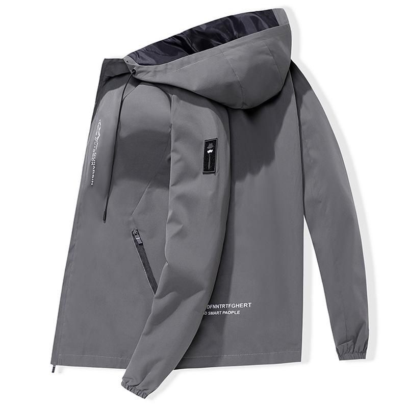

Мужская спортивная походная куртка Мужские уличные куртки-бомберы Водонепроницаемая ветровка Спортивные повседневные куртки-карго Мужские пальто 5XL темно-серого