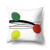 Polyester Pillow Case Car Black and Red Geometric Circle Lines Decorative Home Print Pillow Bedside Cushion Cover