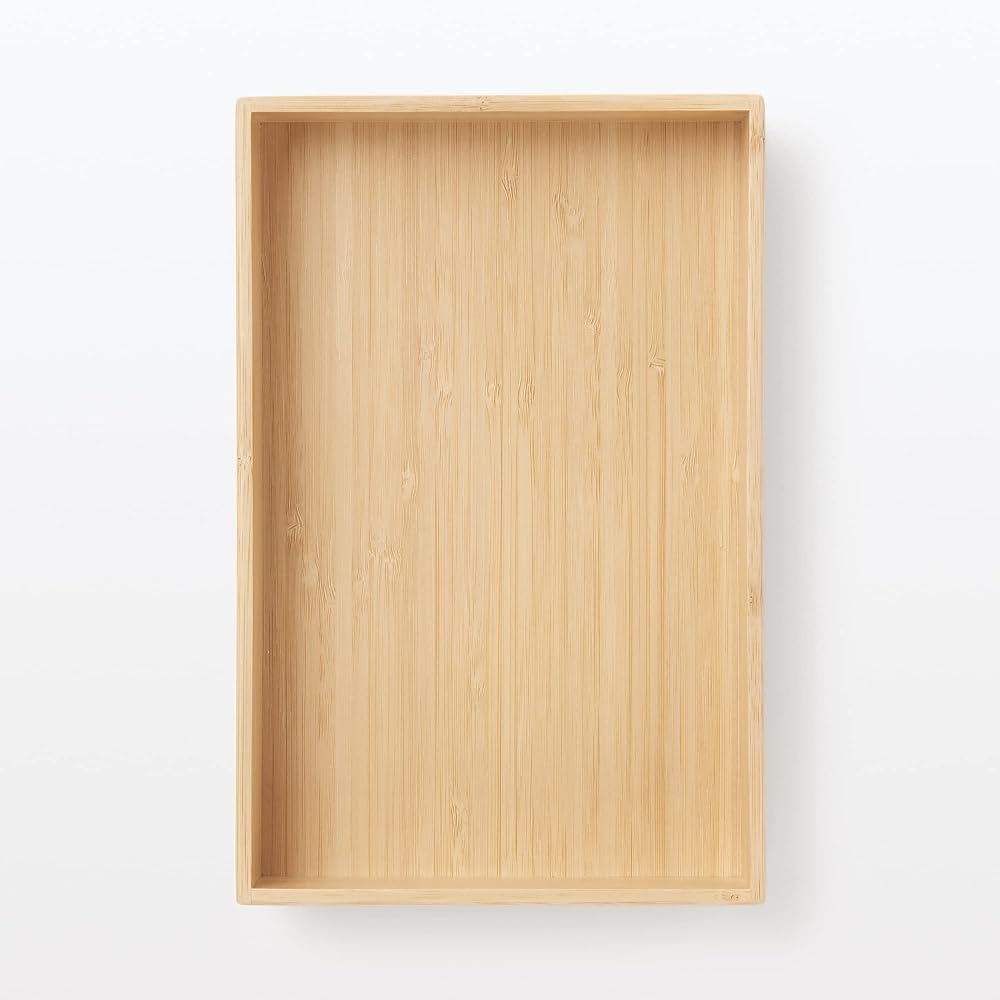 MUJI Stackable Bamboo Storage Box, Medium, 17cm (W) x 26cm (D) x 55cm (H), Item No. 12057888,